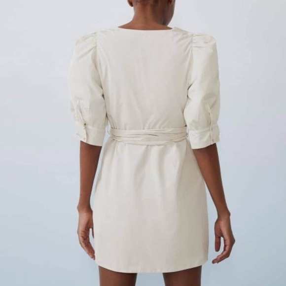 Zara Dresses Zara Voluminous Dress With Belt Poshmark